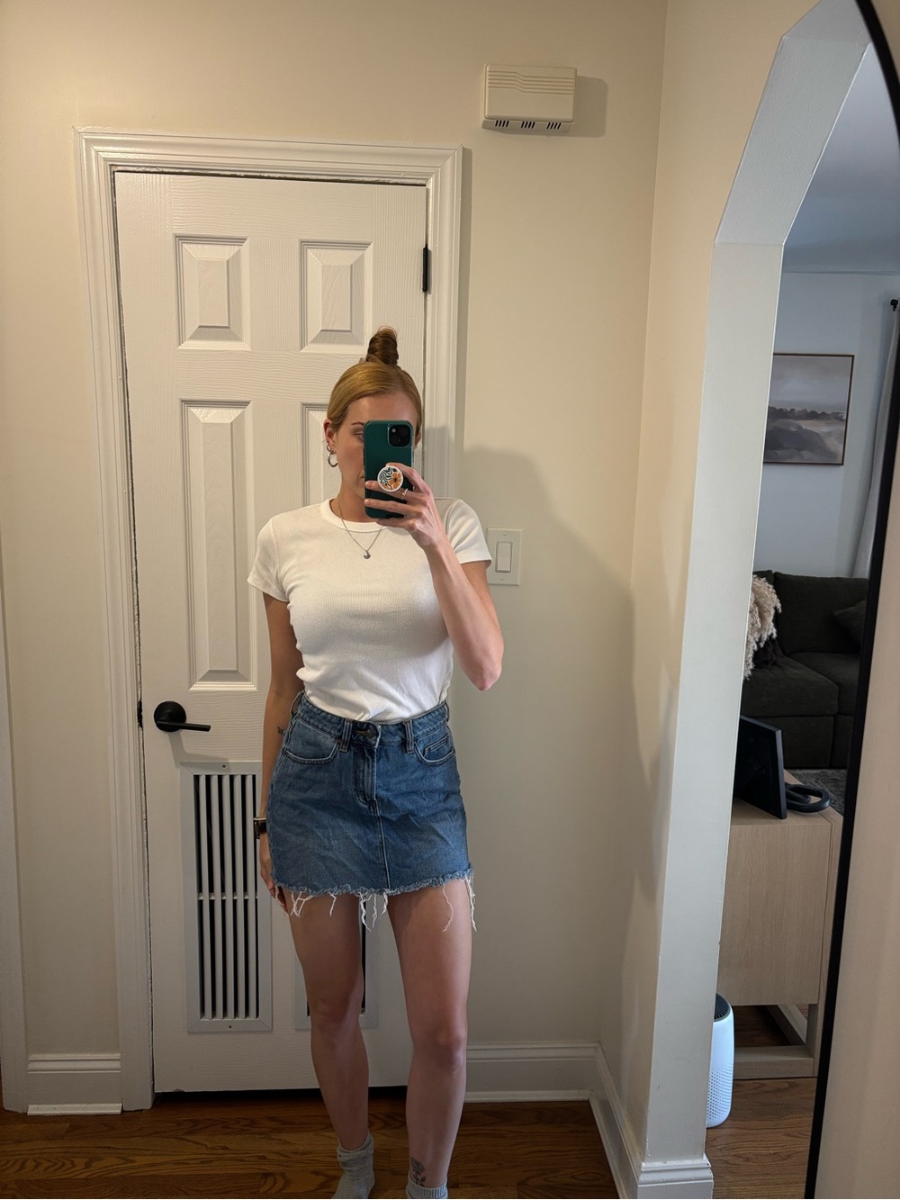 Pacsun high waisted denim mini skirt size 25